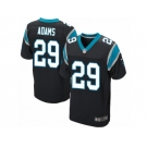 Men Nike Carolina Panthers #29 Mike Adams Elite Black Team Color NFL Jersey