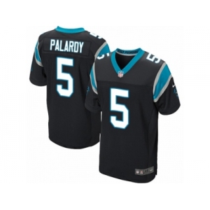 Men Nike Carolina Panthers #5 Michael Palardy Elite Black Team Color NFL Jersey