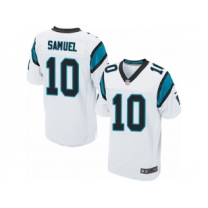 Men's Nike Carolina Panthers #10 Curtis Samuel Elite White NFL Jersey