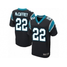 Men's Nike Carolina Panthers #22 Christian McCaffrey Elite Black Team Color NFL Jersey