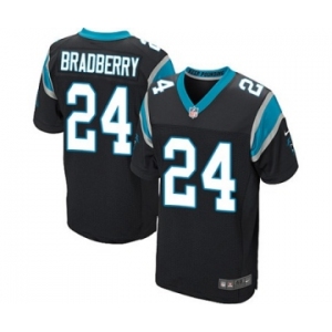 Men's Nike Carolina Panthers #24 James Bradberry Elite Black Team Color NFL Jersey