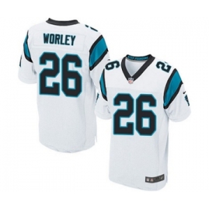 Men's Nike Carolina Panthers #26 Daryl Worley Elite White NFL Jersey
