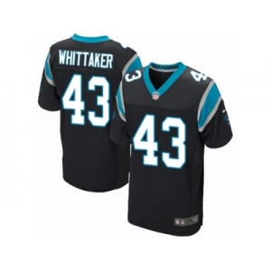 Men's Nike Carolina Panthers #43 Fozzy Whittaker Elite Black Team Color NFL Jersey