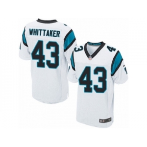 Men's Nike Carolina Panthers #43 Fozzy Whittaker Elite White NFL Jersey