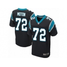 Men's Nike Carolina Panthers #72 Taylor Moton Elite Black Team Color NFL Jersey