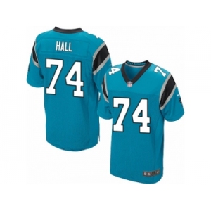 Men's Nike Carolina Panthers #74 Daeshon Hall Elite Blue Alternate NFL Jersey