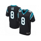 Men's Nike Carolina Panthers #8 Andy Lee Elite Black Team Color NFL Jersey