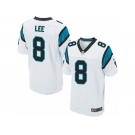 Men's Nike Carolina Panthers #8 Andy Lee Elite White NFL Jersey