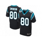 Men's Nike Carolina Panthers #80 Scott Simonson Elite Black Team Color NFL Jersey