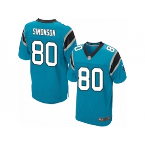 Men's Nike Carolina Panthers #80 Scott Simonson Elite Blue Alternate NFL Jersey