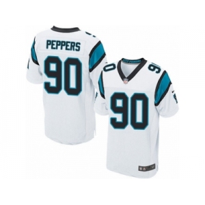 Men's Nike Carolina Panthers #90 Julius Peppers Elite White NFL Jersey