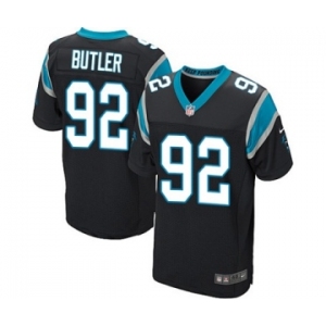 Men's Nike Carolina Panthers #92 Vernon Butler Elite Black Team Color NFL Jersey