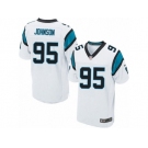 Men's Nike Carolina Panthers #95 Charles Johnson Elite White NFL Jersey