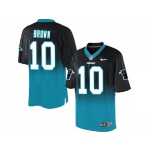 Nike Carolina Panthers #10 Corey Brown BlackBlue Men's Stitched NFL Elite Fadeaway Fashion Jersey