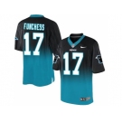 Nike Carolina Panthers #17 Devin Funchess BlackBlue Men's Stitched NFL Elite Fadeaway Fashion Jersey