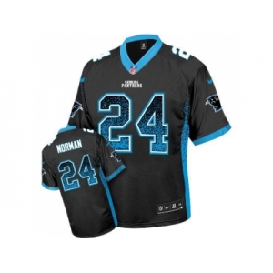 Nike Carolina Panthers #24 Josh Norman Black Team Color Men''s Stitched NFL Elite Drift Fashion Jersey