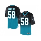 Nike Carolina Panthers #58 Thomas Davis Sr BlackBlue Men's Stitched NFL Elite Fadeaway Fashion Jersey