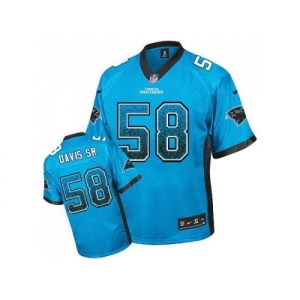 Nike Carolina Panthers #58 Thomas Davis Sr Blue Alternate Men's Stitched NFL Elite Drift Fashion Jersey