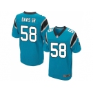 Nike Carolina Panthers #58 Thomas Davis Sr blue Jersey(Elite)