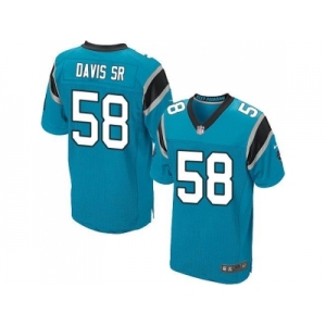 Nike Carolina Panthers #58 Thomas Davis Sr blue Jersey(Elite)