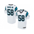 Nike Carolina Panthers #58 Thomas Davis Sr white Jersey(Elite)