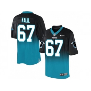 Nike Carolina Panthers #67 Ryan Kalil BlackBlue Men's Stitched NFL Elite Fadeaway Fashion Jersey