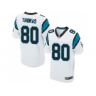 Nike Carolina Panthers #80 Ian Thomas White Men Stitched NFL Elite Jersey