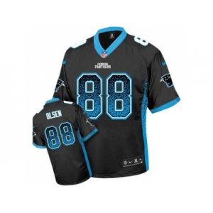 Nike Carolina Panthers #88 Greg Olsen Black Team Color Men''s Stitched NFL Elite Drift Fashion Jersey