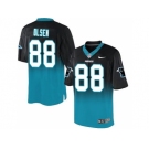 Nike Carolina Panthers #88 Greg Olsen BlackBlue Men's Stitched NFL Elite Fadeaway Fashion Jersey