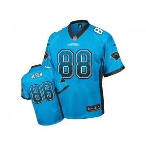 Nike Carolina Panthers #88 Greg Olsen Blue JerseyS(Elite Drift Fashion)