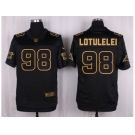 Nike Carolina Panthers #98 Star Lotulelei black Pro Line Gold Collection Jersey(Elite)