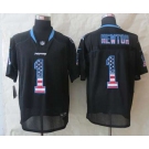 nike nfl jerseys carolina panthers #1 newton black[Elite USA flag fashion]