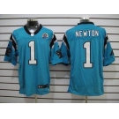 nike nfl jerseys carolina panthers #1 newton blue[Elite 50th Patch]