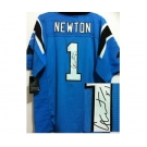 nike nfl jerseys carolina panthers #1 newton blue[Elite signature]