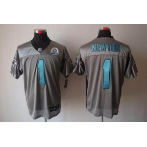 nike nfl jerseys carolina panthers #1 newton grey[Elite shadow 50th Patch]