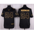 nike nfl jerseys carolina panthers #24 norman black gold collection[Elite]