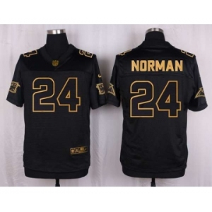 nike nfl jerseys carolina panthers #24 norman black gold collection[Elite]