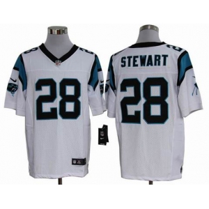 nike nfl jerseys carolina panthers #28 stewart white[elite]