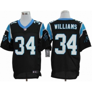 nike nfl jerseys carolina panthers #34 williams black[elite]