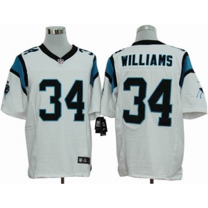 nike nfl jerseys carolina panthers #34 williams white[elite]