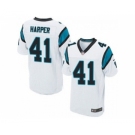 nike nfl jerseys carolina panthers #41 roman harper white[Elite]