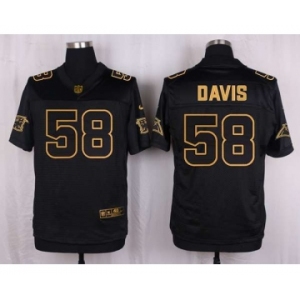 nike nfl jerseys carolina panthers #58 thomas davissr black gold collection[Elite]