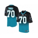 nike nfl jerseys carolina panthers #70 trai turner black-blue[Elite drift fashion][second version]