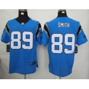 nike nfl jerseys carolina panthers #89 steve smith blue[Elite Jersey]