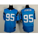 nike nfl jerseys carolina panthers #95 johnson blue[Elite]