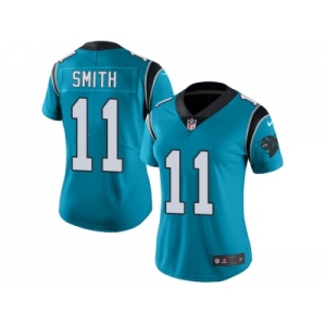 Women Nike Carolina Panthers #11 Torrey Smith Blue Alternate Stitched NFL Vapor Untouchable Limited Jersey