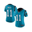 Women Nike Carolina Panthers #11 Torrey Smith Blue Stitched NFL Limited Rush Jersey