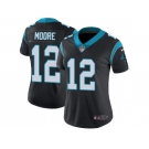 Women Nike Carolina Panthers #12 DJ Moore Black Team Color Stitched NFL Vapor Untouchable Limited Jersey