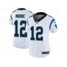 Women Nike Carolina Panthers #12 DJ Moore White Stitched NFL Vapor Untouchable Limited Jersey