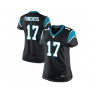 Women Nike Carolina Panthers #17 Devin Funchess Black Team Color Stitched black Jersey